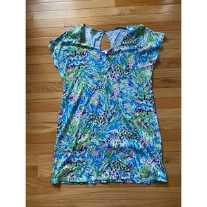 Lilly Pulitzer T Shirt Dress with Back Cut Out